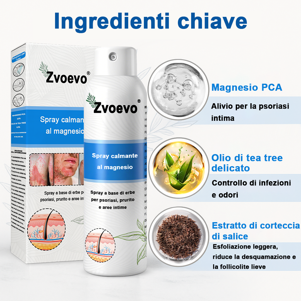 Официален магазин: Zvoevo® Спрей с магнезий и натурални билки за псориазис ☘️(Облекчава псориазис и екзема, подобрява бактериални инфекции в гениталната зона, третира акне и брадавици, облекчава ставни и невропатични болки)🟡