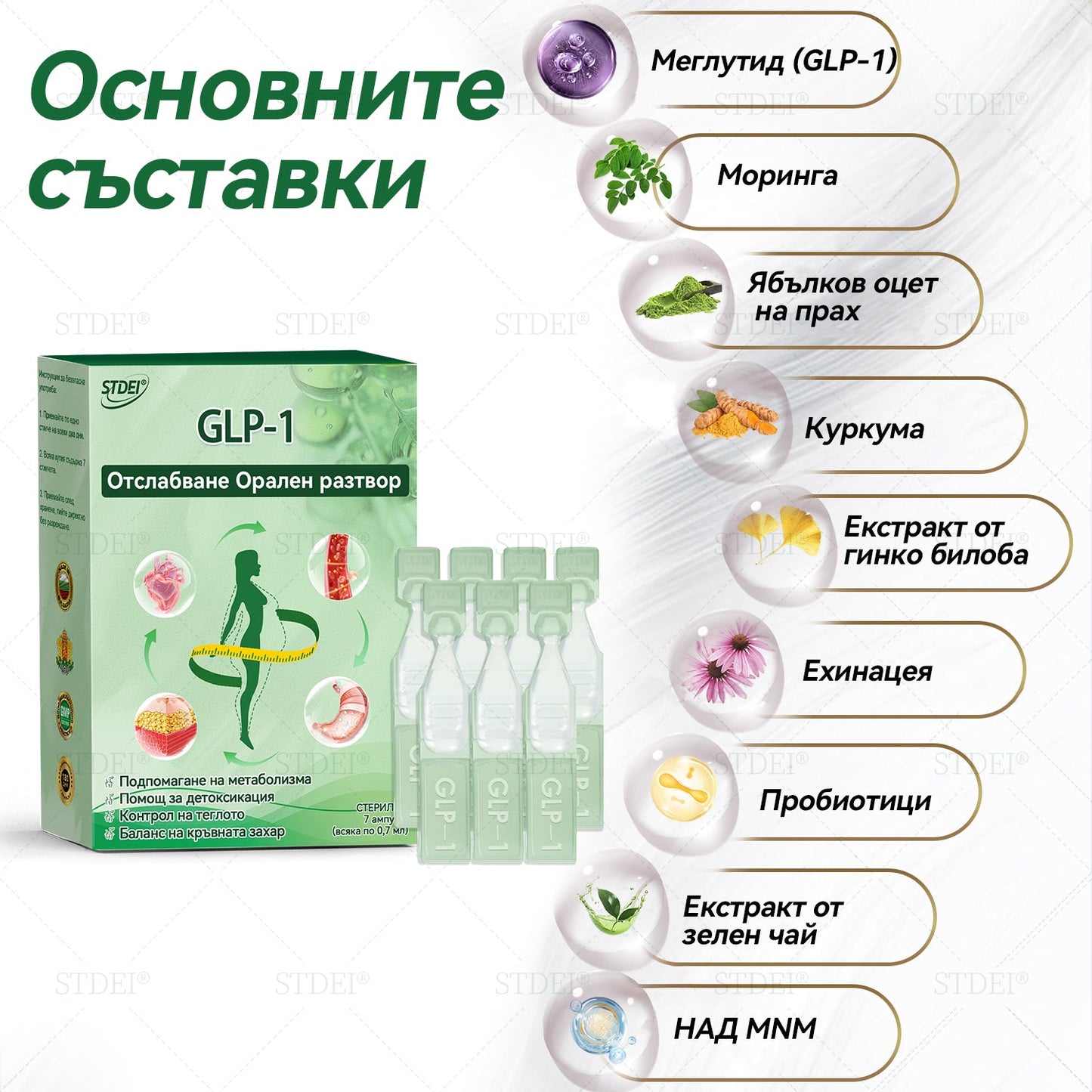 Съответства на DFN 𝑆𝑇𝐷𝐸𝐼®𝐺𝐿𝑃-1 Отслабване Орален разтвор - 🔔Подходящо за хора с затлъстяване, сърдечно-съдови заболявания, диабет, сънна апнея, проблеми със ставите и други⏰