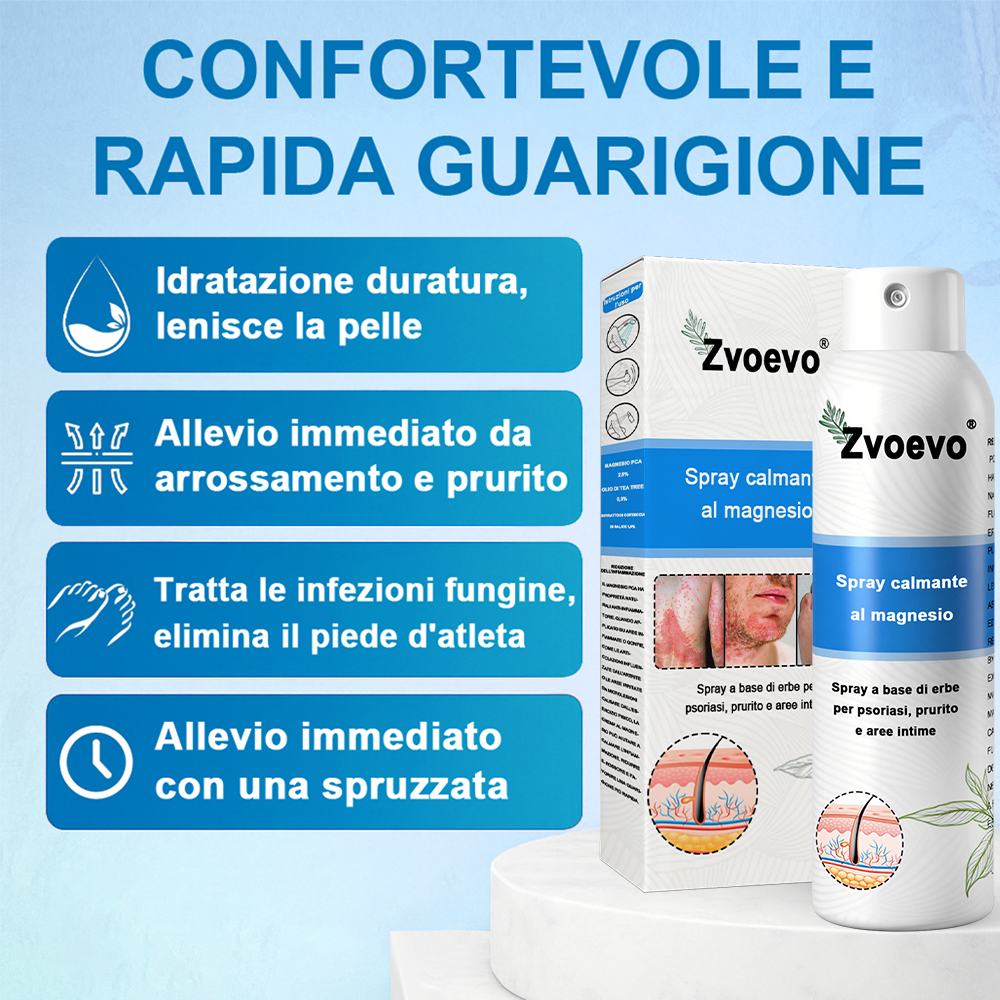 Официален магазин: Zvoevo® Спрей с магнезий и натурални билки за псориазис ☘️(Облекчава псориазис и екзема, подобрява бактериални инфекции в гениталната зона, третира акне и брадавици, облекчава ставни и невропатични болки)⏰